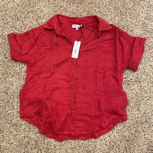 Michael Stars Bailey Gauze Button Down Shirt